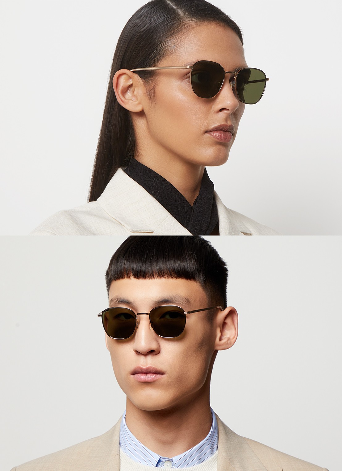 Oliver Peoples Rynn zonnebril OV1329ST - voorkant 5 roségoud
