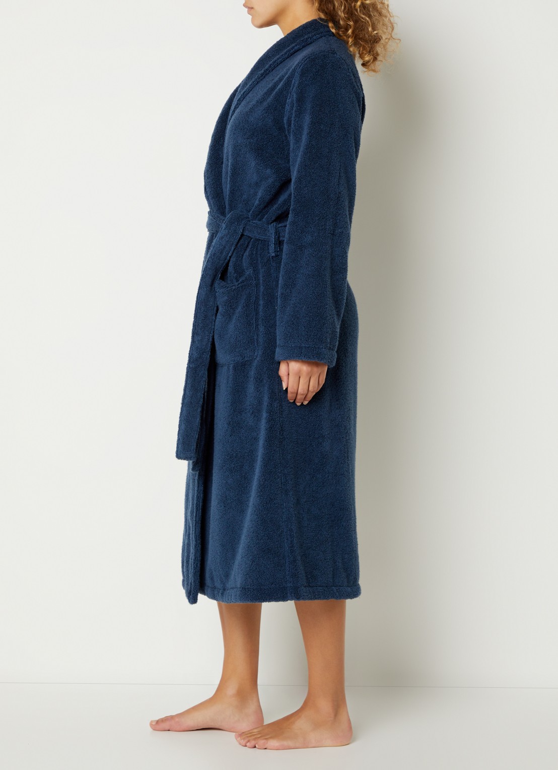 Olivier Desforges Alizee badjas van katoen - unisex - voorkant 5 diepzwart
