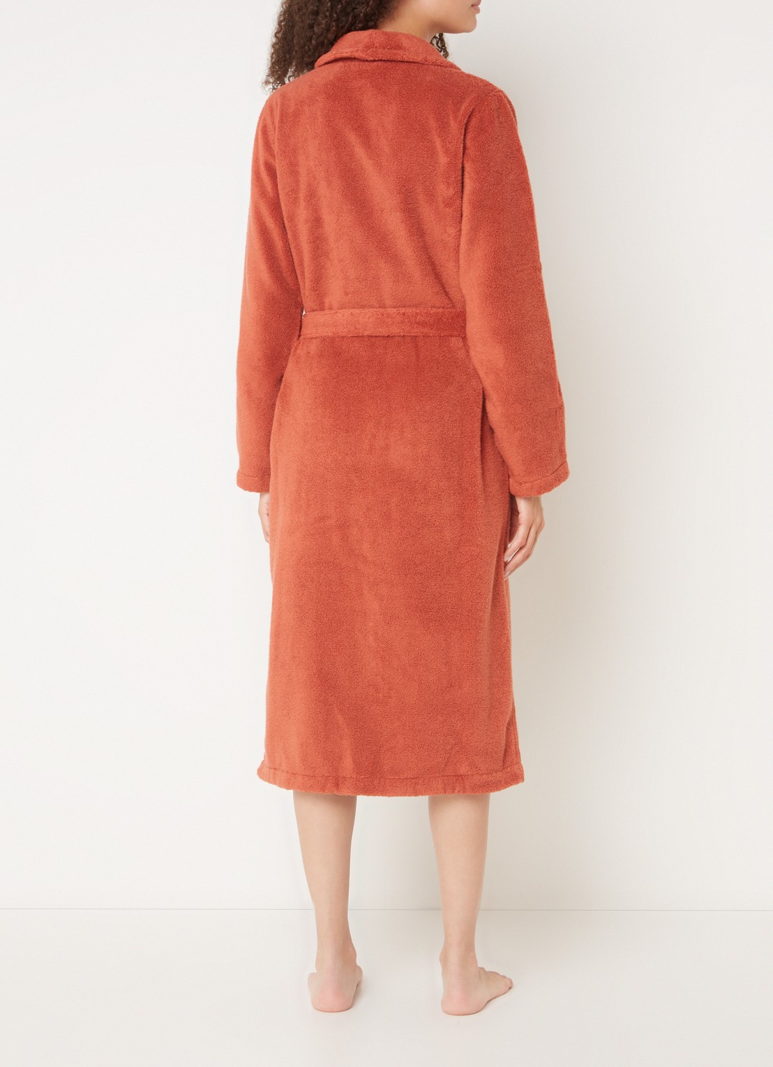 Olivier Desforges Alizee badjas van katoen - unisex - achterkant 2 roodbruin