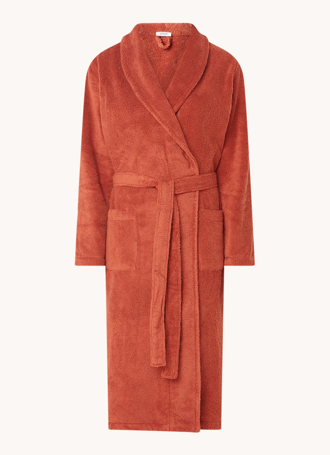 Olivier Desforges Alizee badjas van katoen - unisex - voorkant 3 roodbruin
