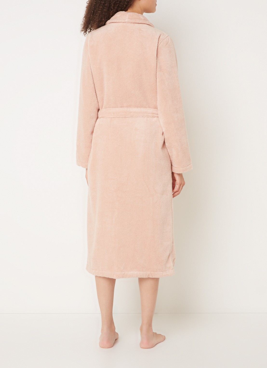 Olivier Desforges Alizee badjas van katoen - unisex - achterkant 3 lichtroze