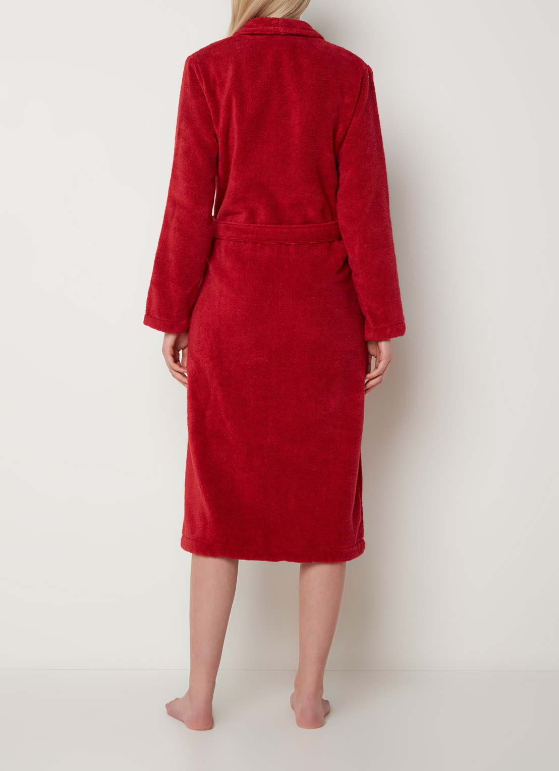 Olivier Desforges Alizee badjas van katoen - unisex - achterkant 4 rood