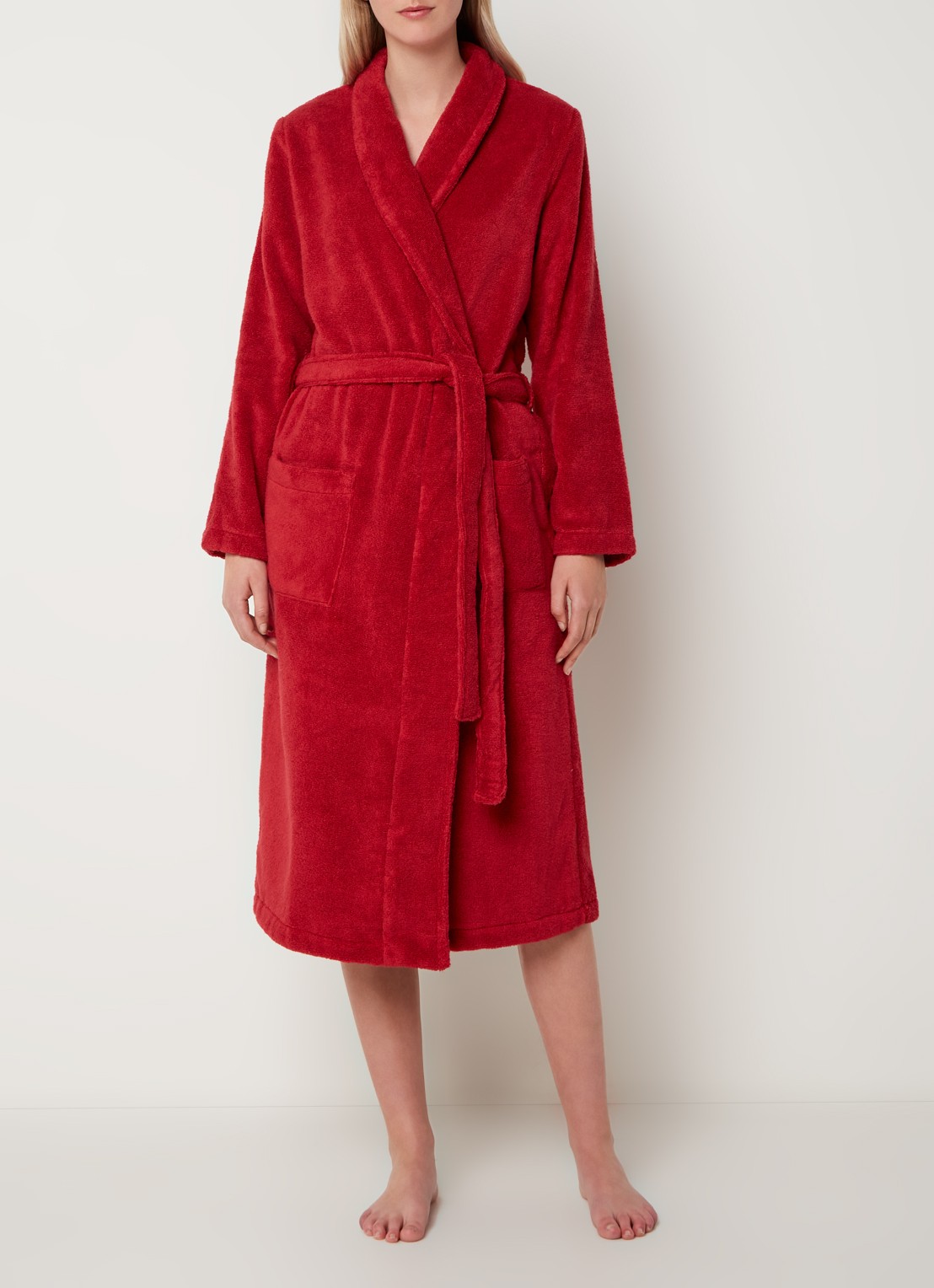 Olivier Desforges Alizee badjas van katoen - unisex - detail rood
