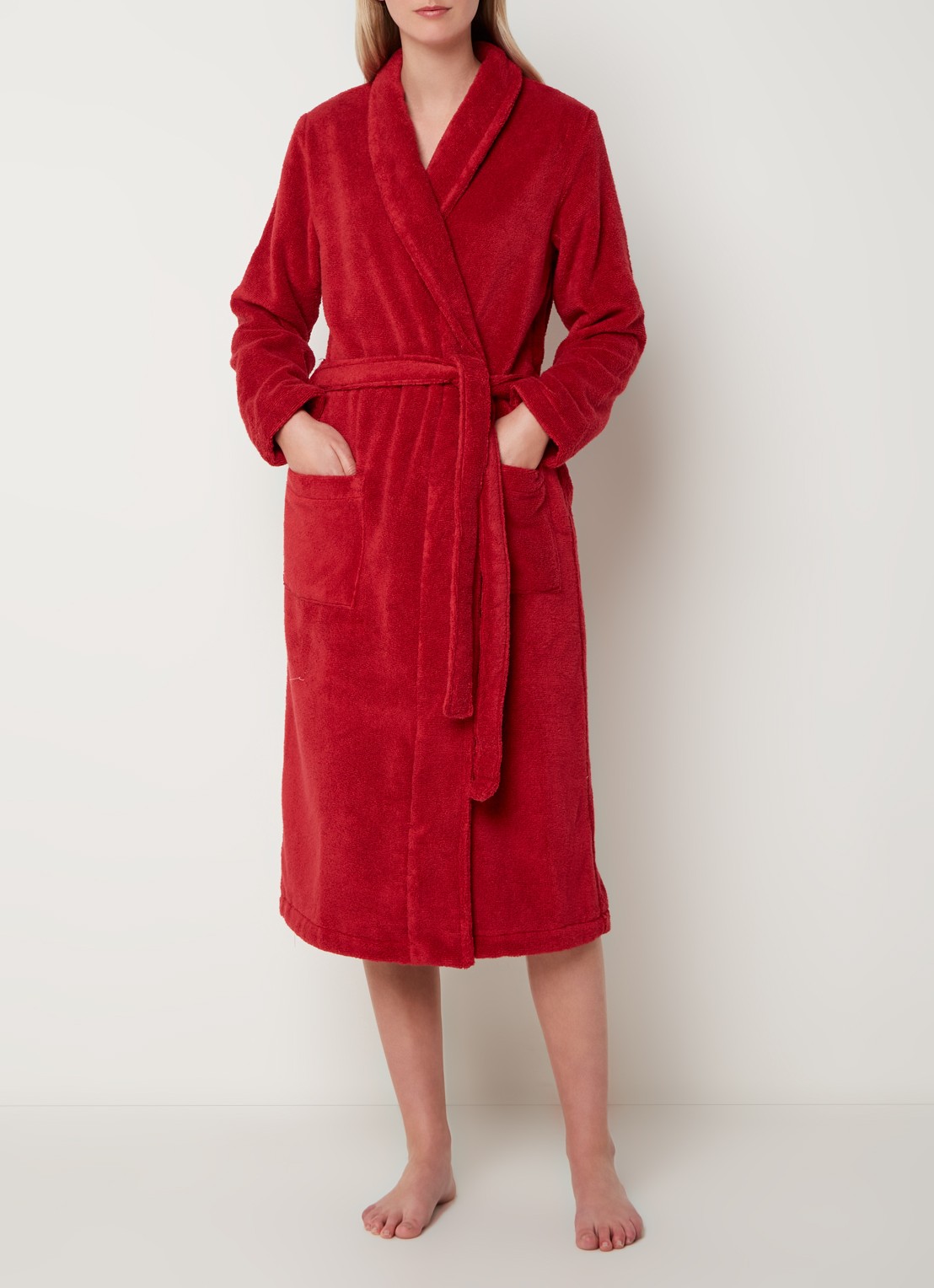 Olivier Desforges Alizee badjas van katoen - unisex - voorkant 3 rood