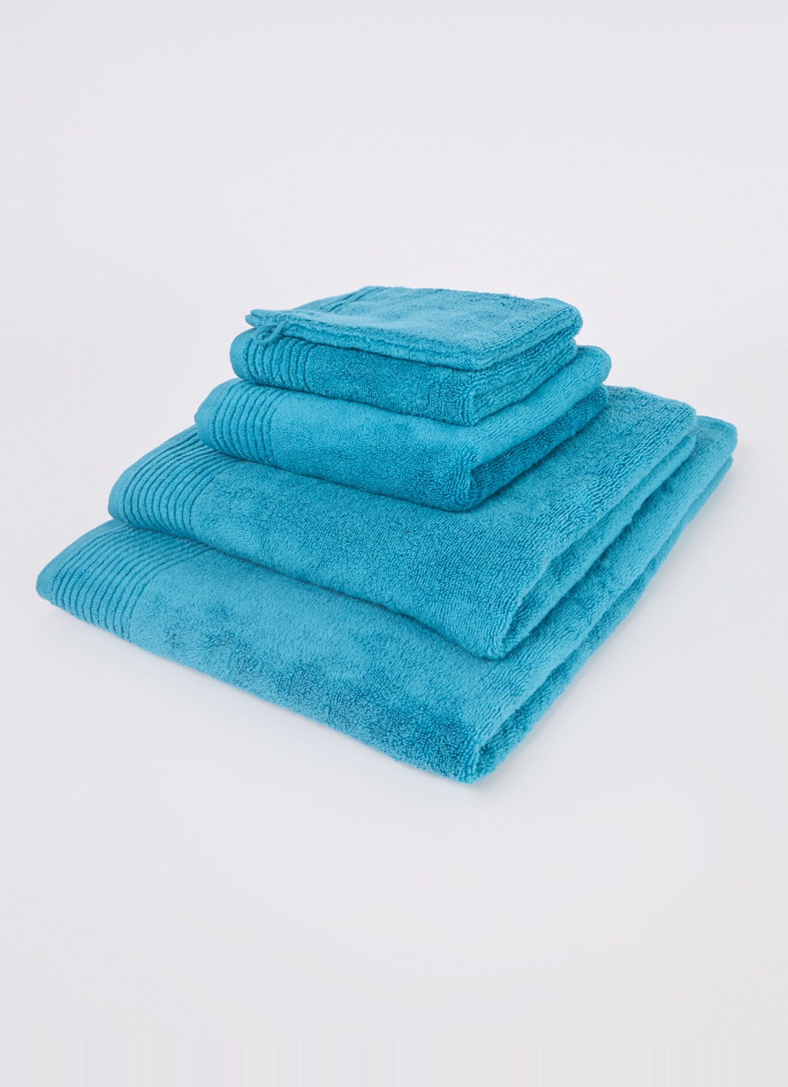 Olivier Desforges Alizee badlaken - 450 gr/m² - 100 x 150 cm - voorkant 2 aquablauw
