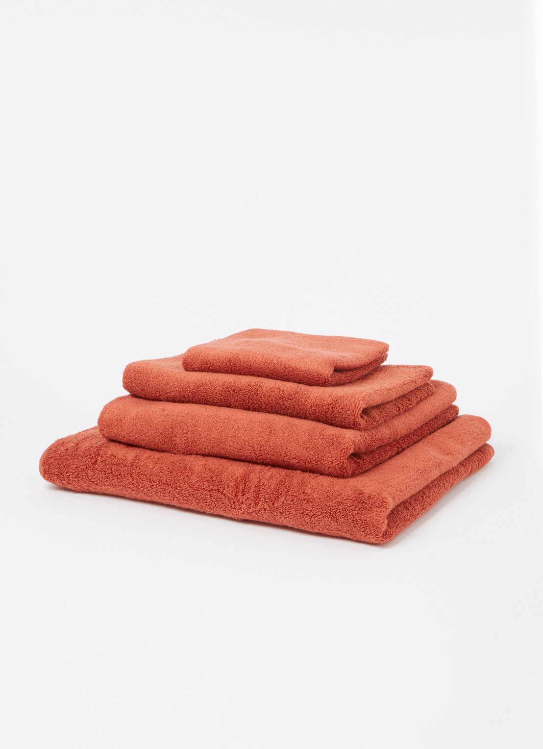 Olivier Desforges Alizee badlaken - 450 gr/m² - 100 x 150 cm - voorkant 2 kastanjebruin