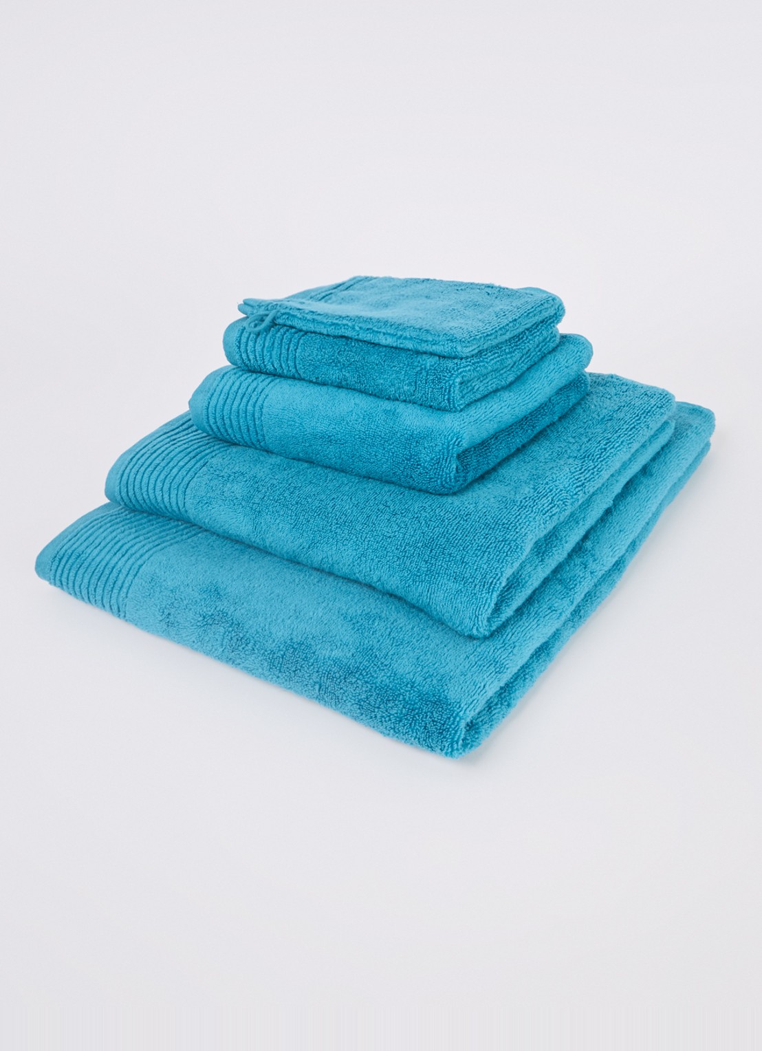 Olivier Desforges Alizee gastendoek - 450 gr/m² - 40 x 60 cm - voorkant 3 aquablauw
