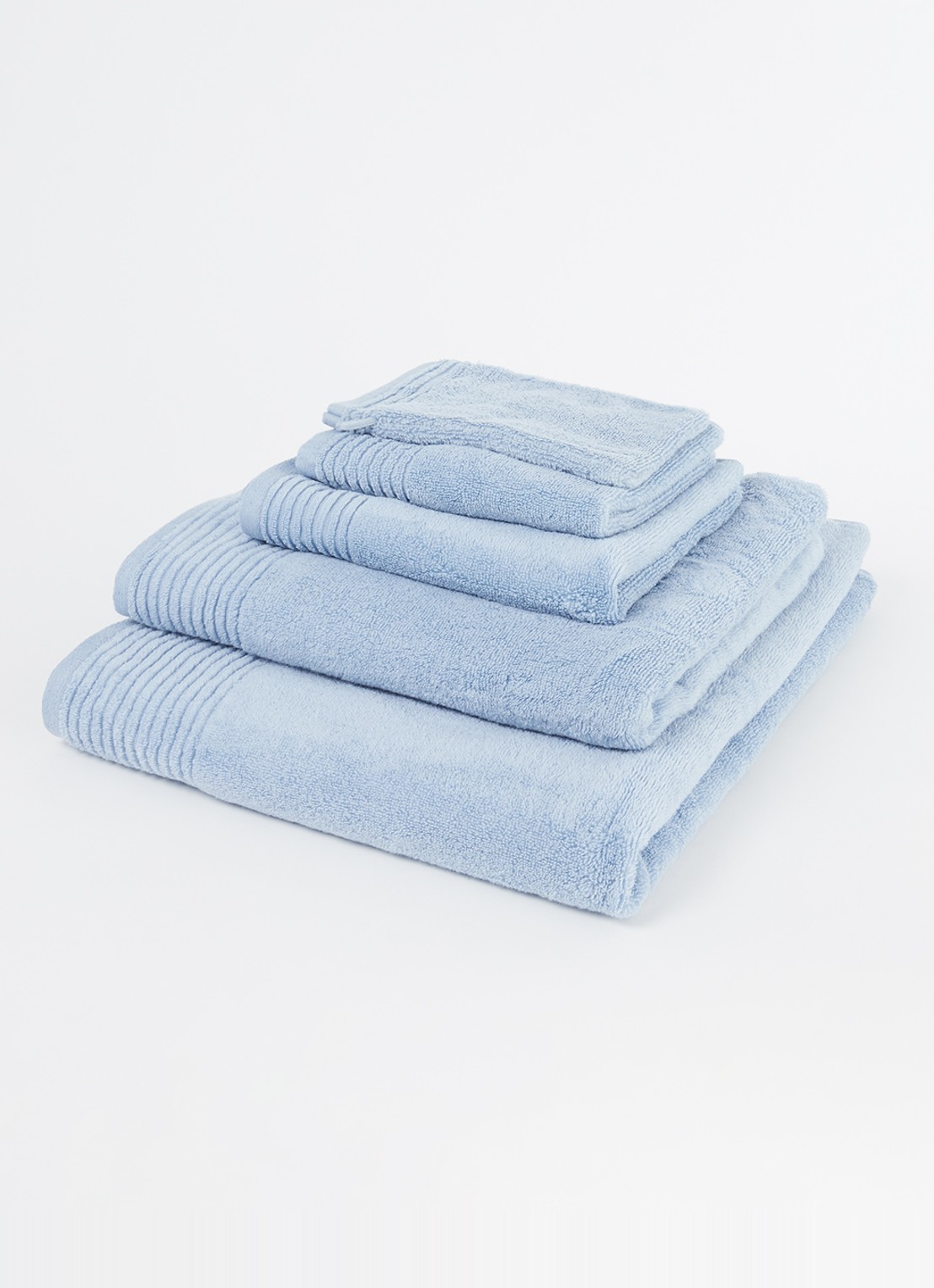 Olivier Desforges Alizee gastendoek - 450 gr/m² - 40 x 60 cm - voorkant 3 lichtblauw