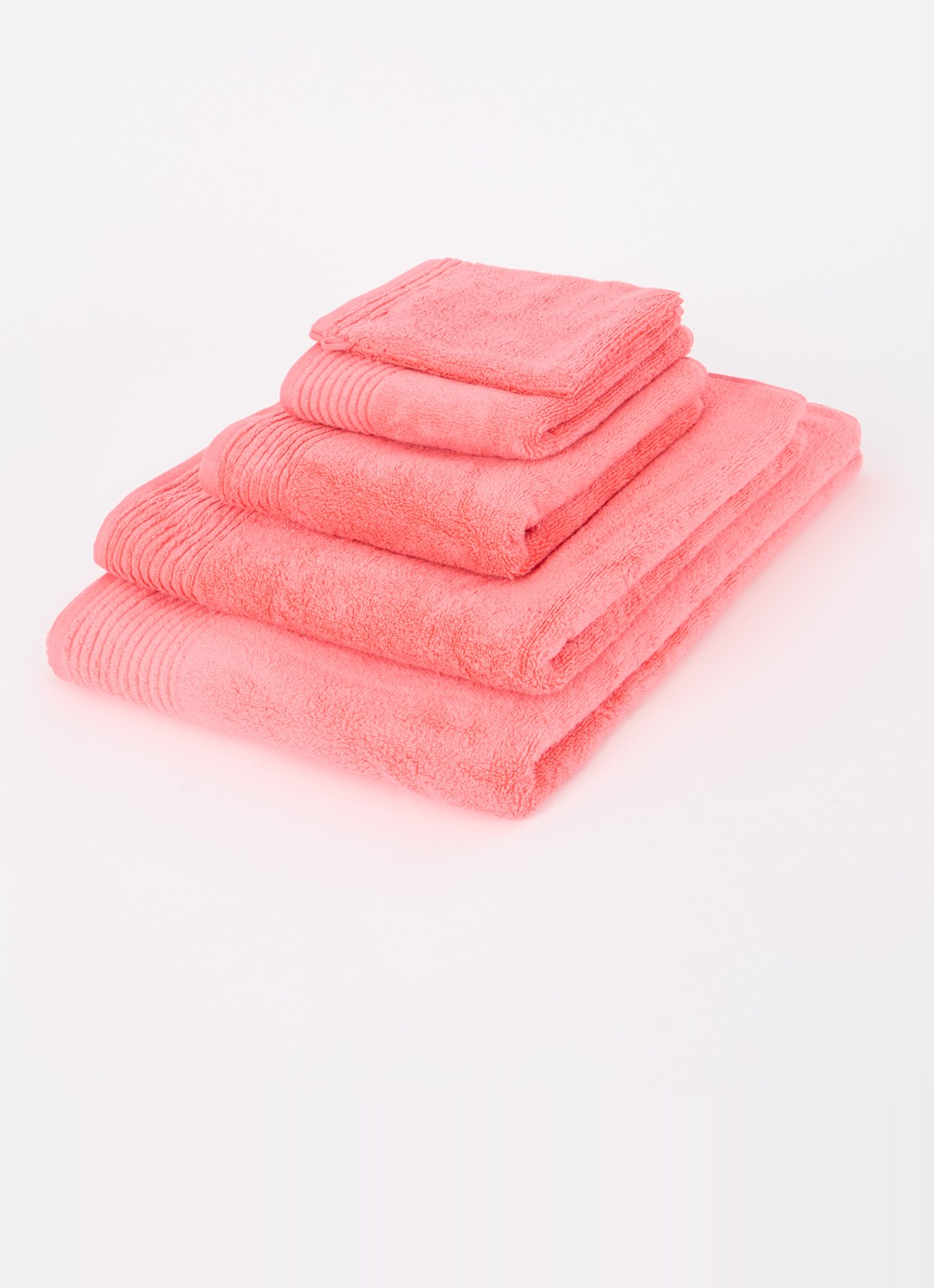 Olivier Desforges Alizee gastendoek - 450 gr/m² - 40 x 60 cm - voorkant 3 koraalroze