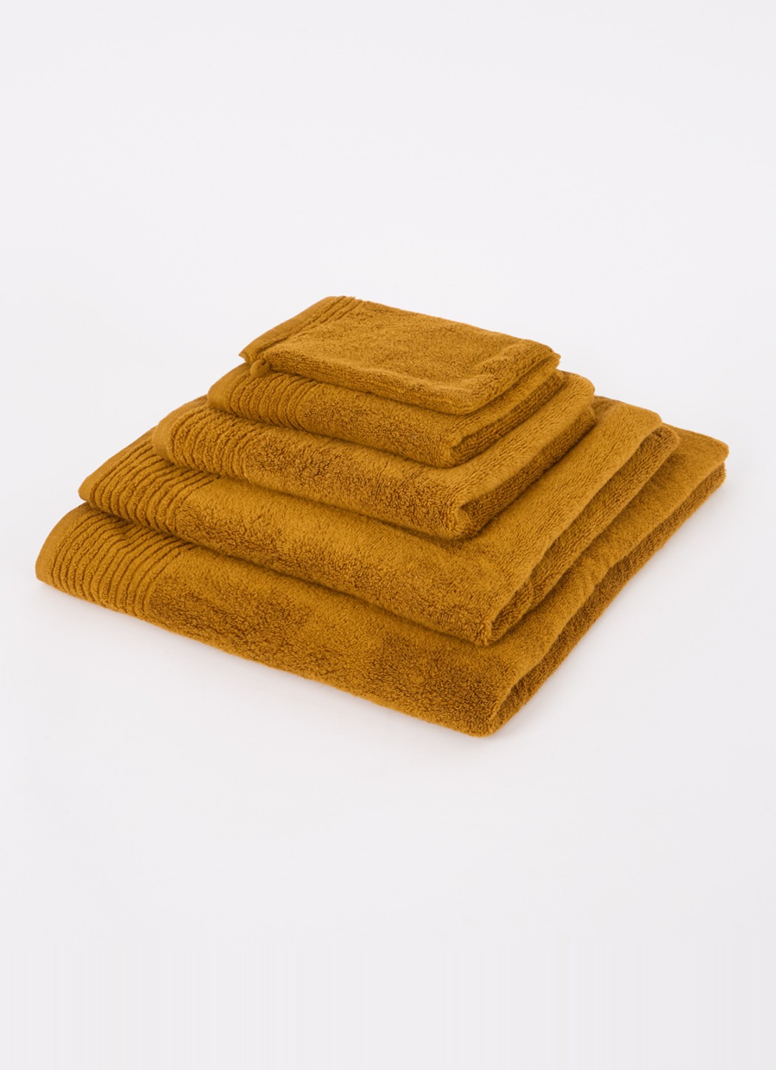 Olivier Desforges Alizee gastendoek - 450 gr/m² - 40 x 60 cm - voorkant 3 mosterd