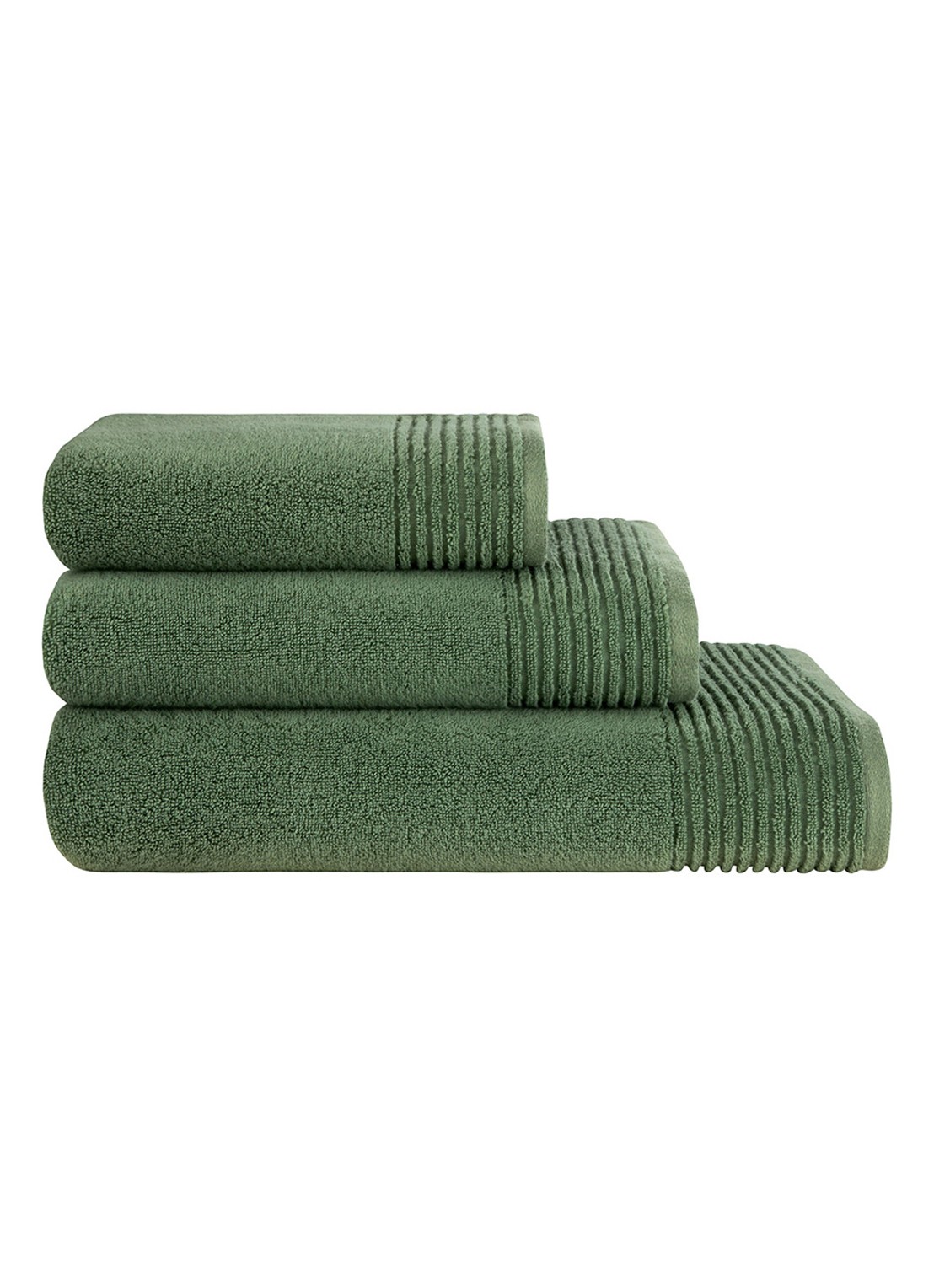 Olivier Desforges Alizee gastendoek - 450 gr/m² - 40 x 60 cm - achterkant 2 olijfgroen