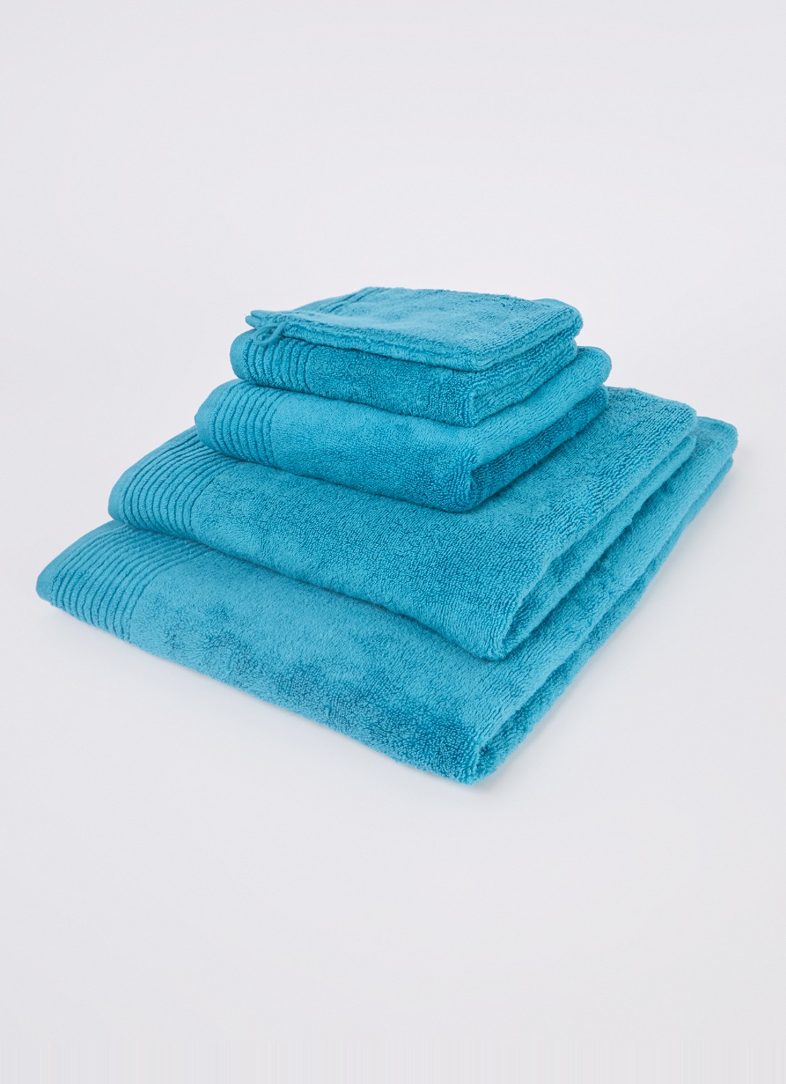 Olivier Desforges Alizee washand - 885 gr/m2 - 15 x 21 cm - voorkant 2 aquablauw