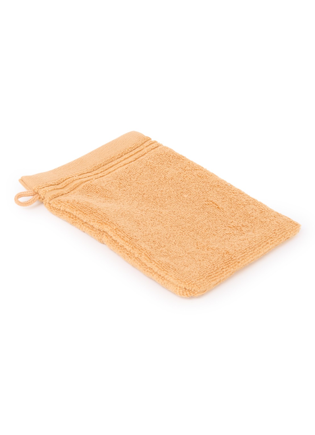 Olivier Desforges Alizee washand - 885 gr/m2 - 15 x 21 cm - voorkant abrikoos