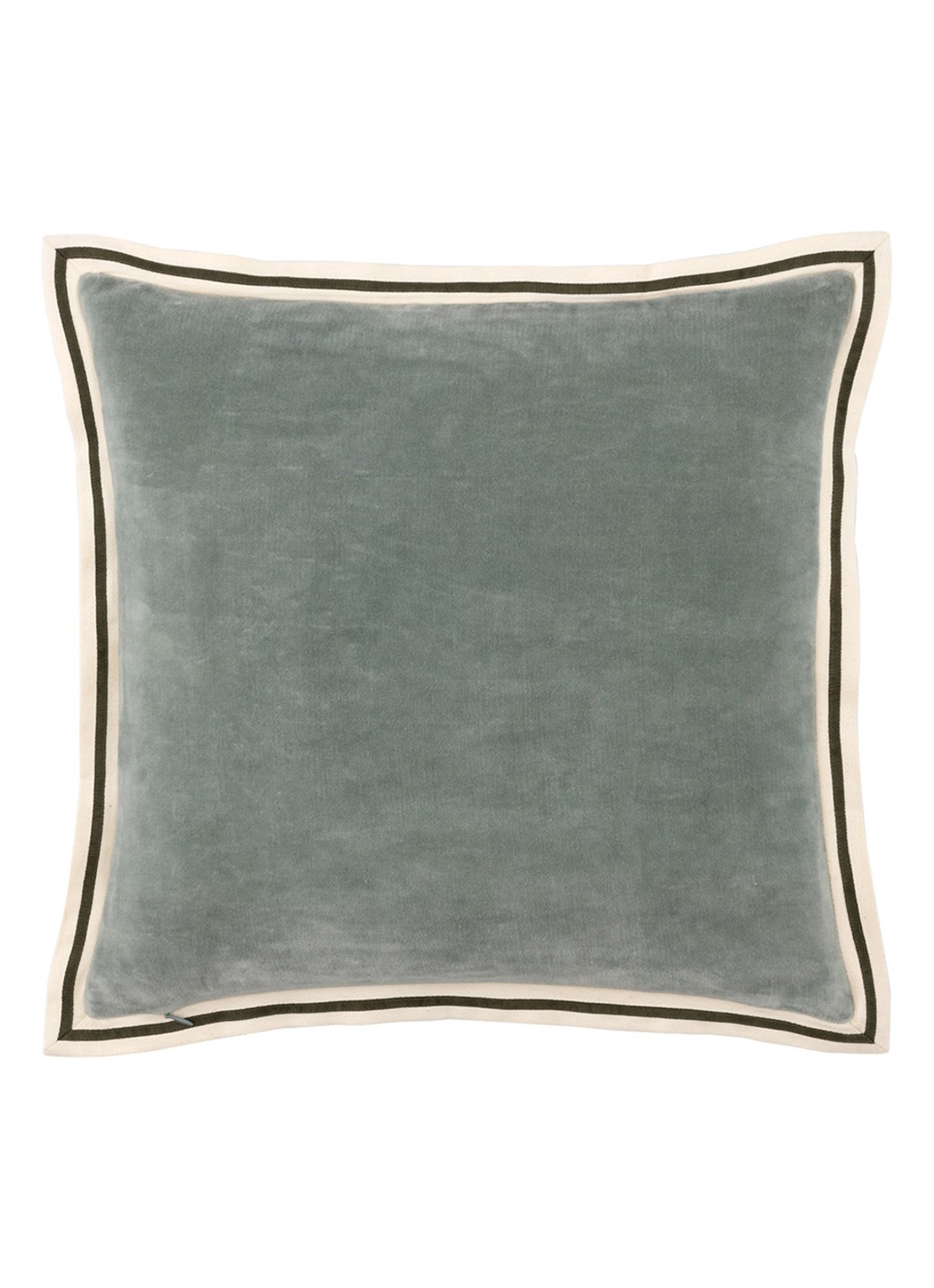 Olivier Desforges Galons sierkussenhoes 45 x 45 cm - voorkant 2 grijs