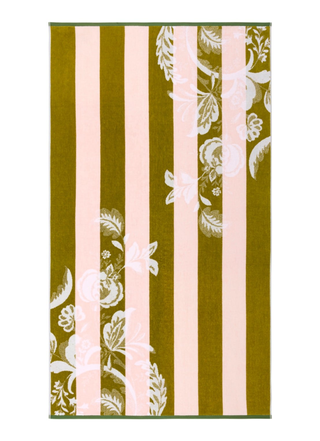 Olivier Desforges Girandole strandlaken - 90 x 160 cm - voorkant mosgroen