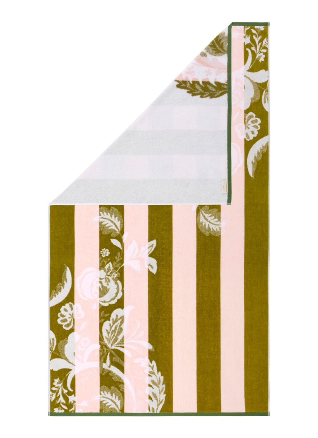 Olivier Desforges Girandole strandlaken - 90 x 160 cm - voorkant 2 mosgroen