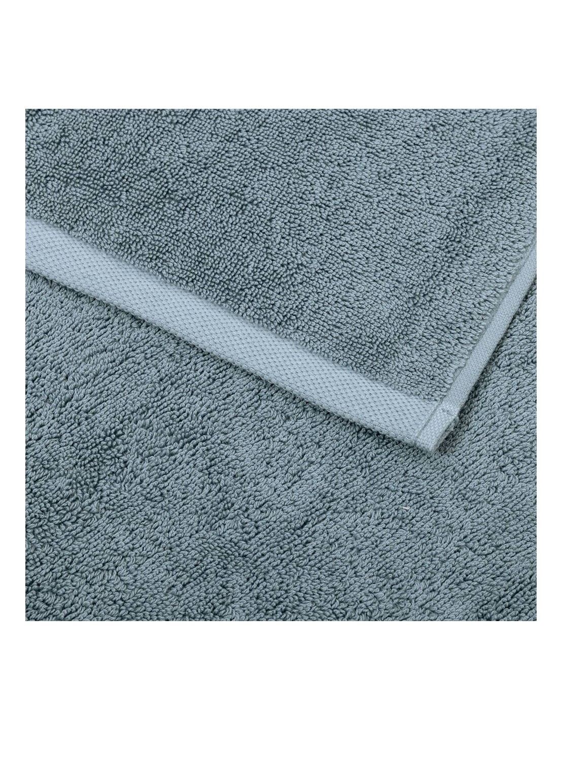 Olivier Desforges Ma Douce badhanddoek 600 gr/m2 - 40 x 60 cm - achterkant staalblauw