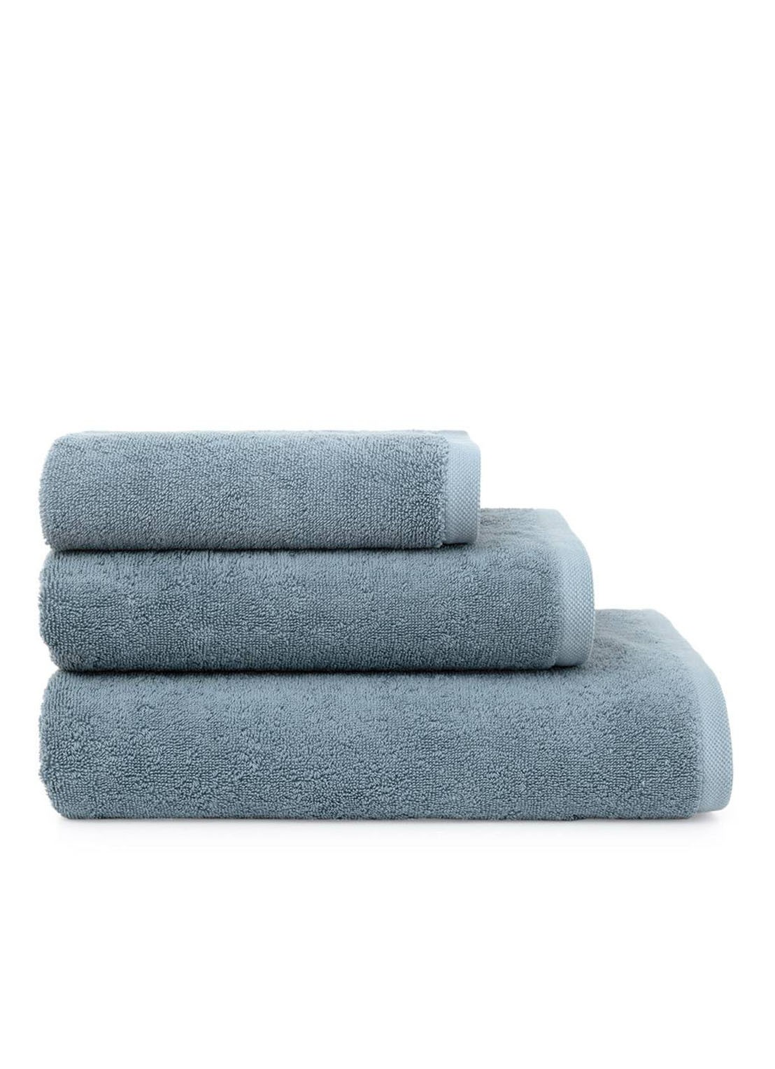 Olivier Desforges Ma Douce badhanddoek 600 gr/m2 - 40 x 60 cm - detail 4 staalblauw