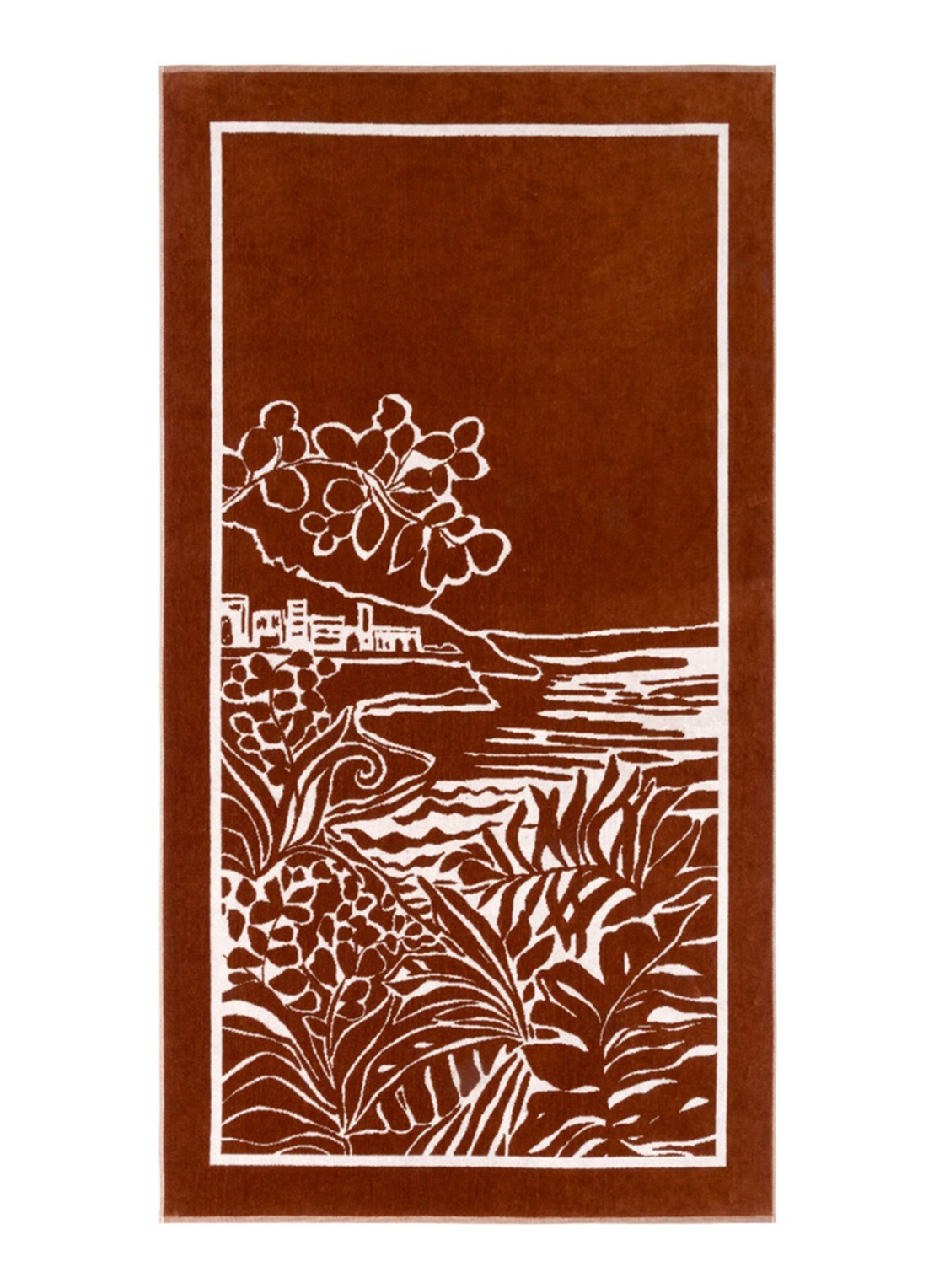 Olivier Desforges Riviera strandlaken - 90 x 160 cm - voorkant 2 bruin