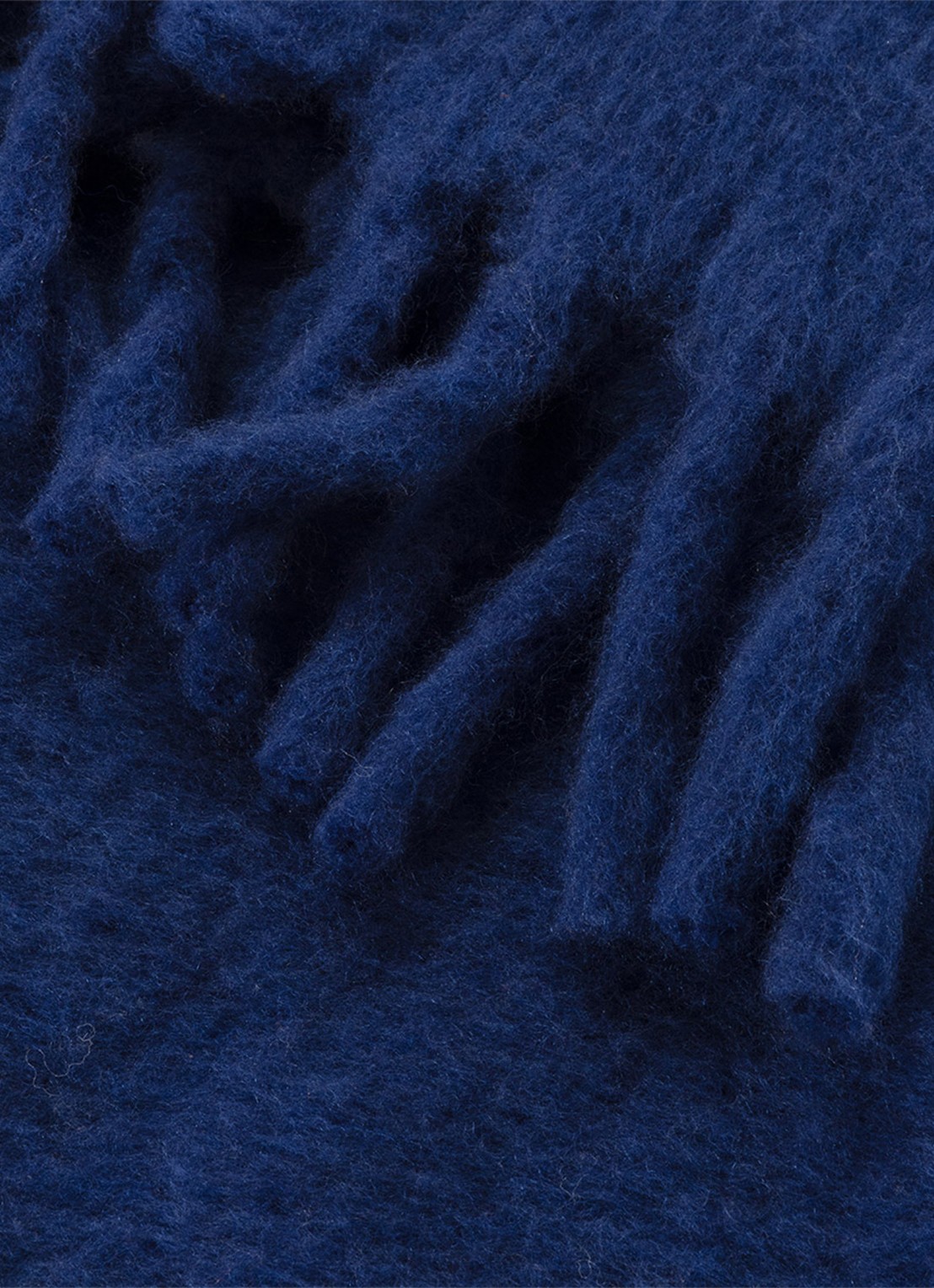 Olivier Desforges Tourbill plaid in wolblend 130 x 170 cm - voorkant 3 blauw