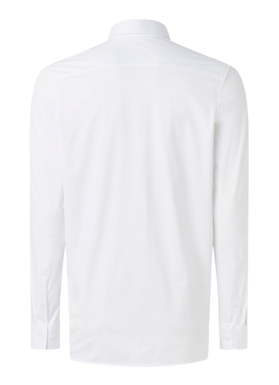 Olymp Luxor modern fit overhemd van jersey   - achterkant wit