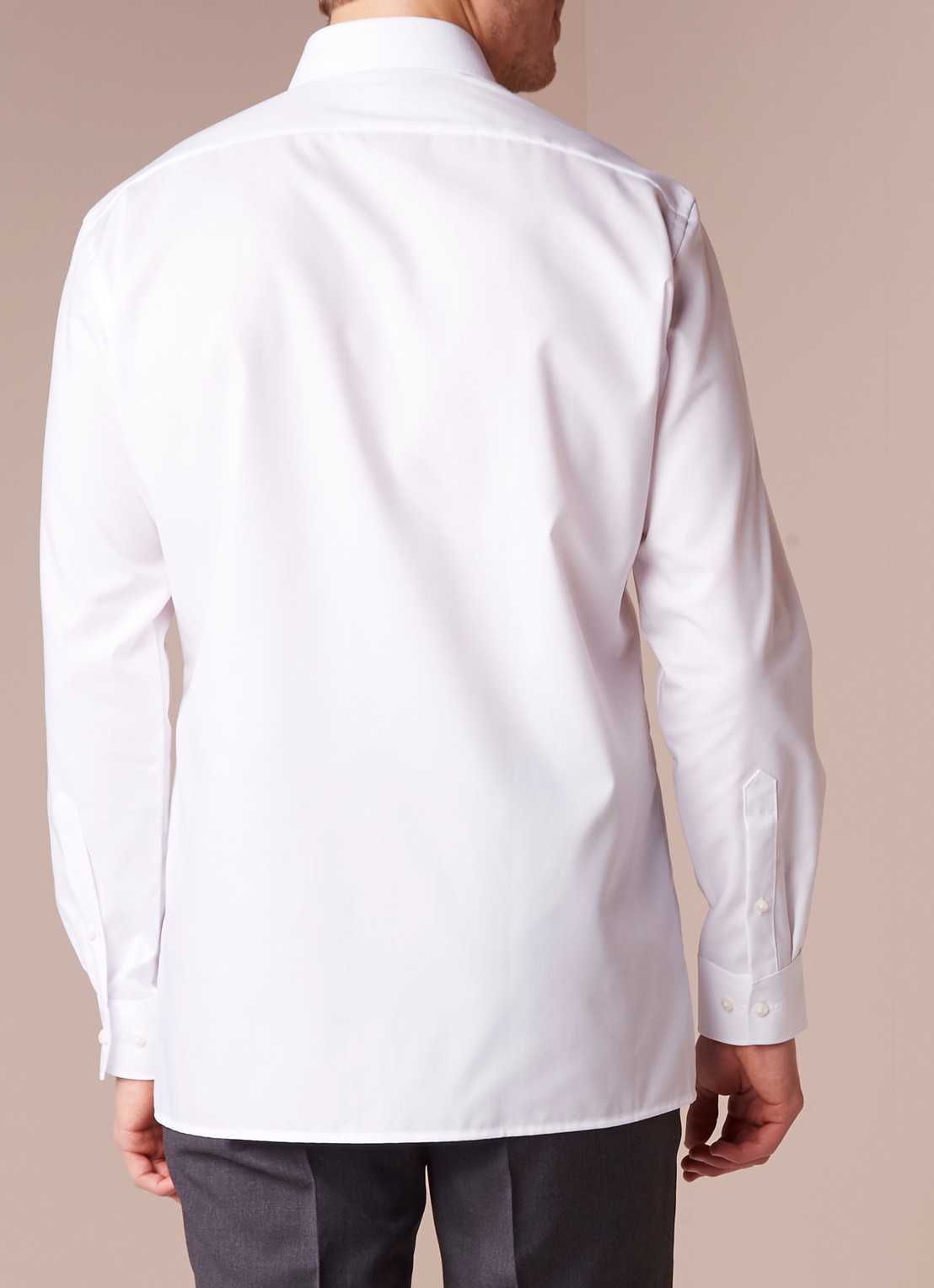 Olymp Modern fit overhemd met extra lange mouwen - achterkant 4 wit
