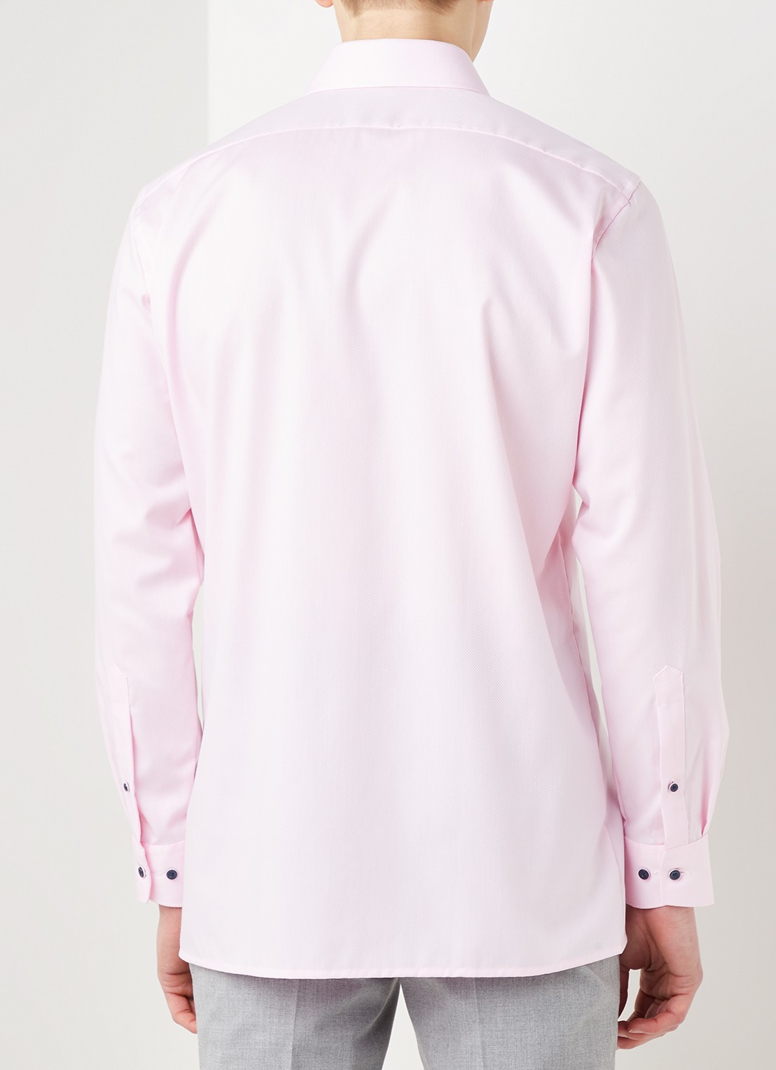 Olymp Modern fit strijkvrij overhemd met stretch - achterkant 4 roze