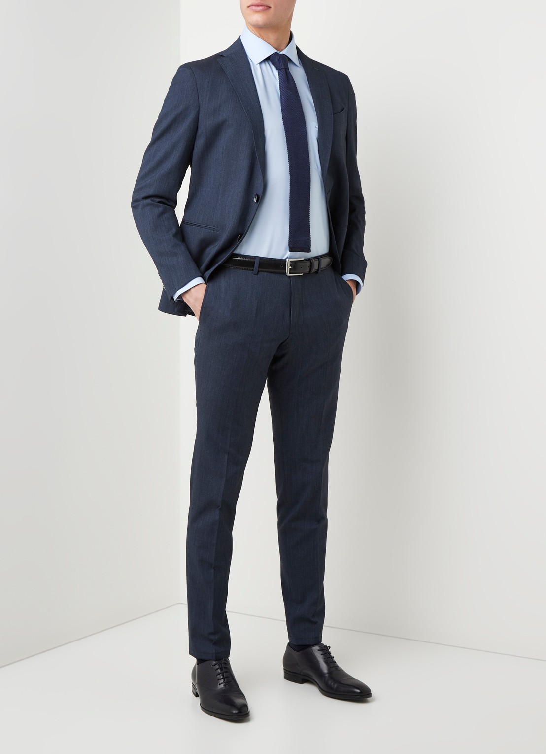 Olymp Regular fit overhemd met borstzak - voorkant 2 lichtblauw