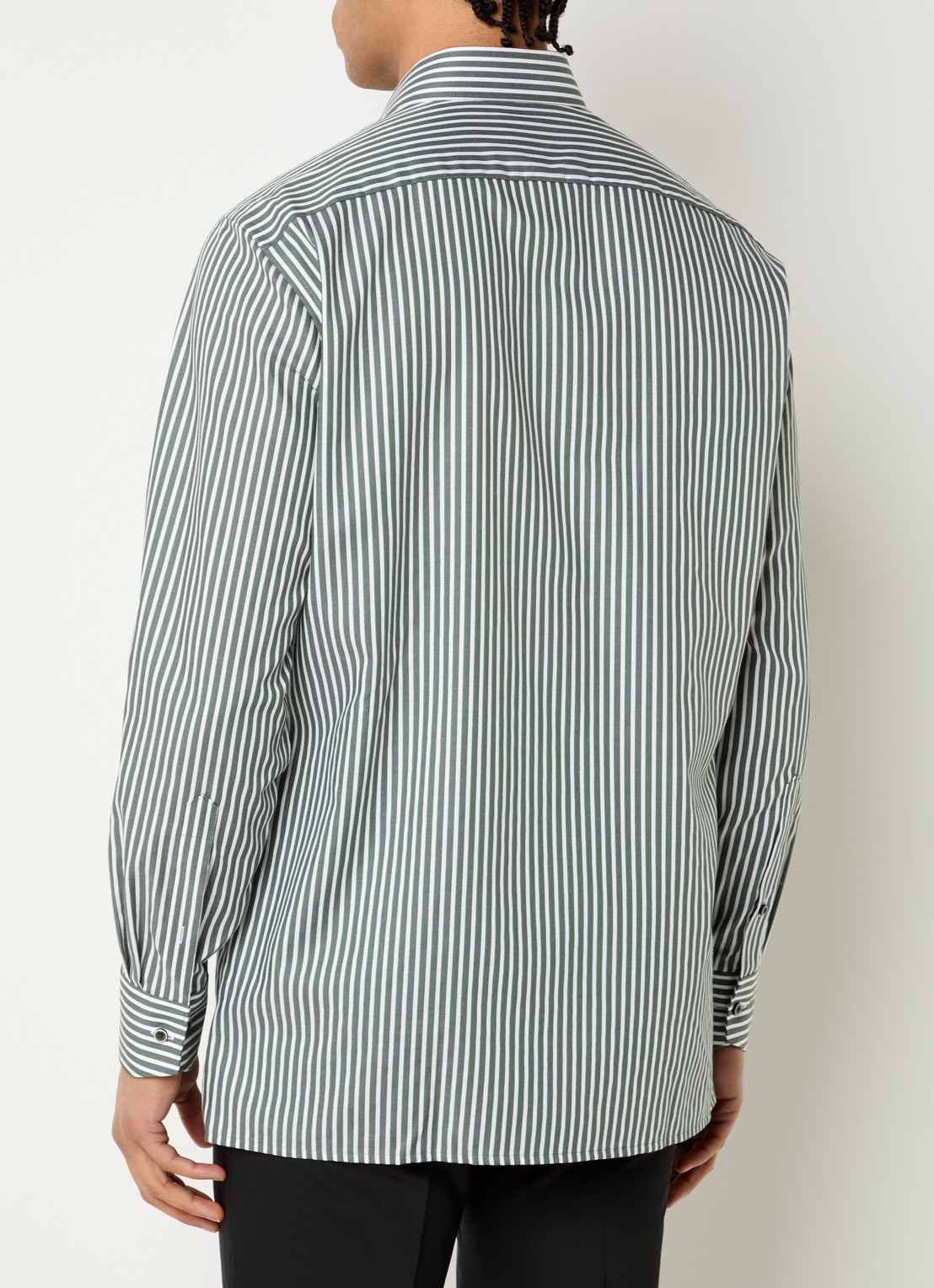 Olymp Regular fit overhemd met streepprint - achterkant 4 grijs