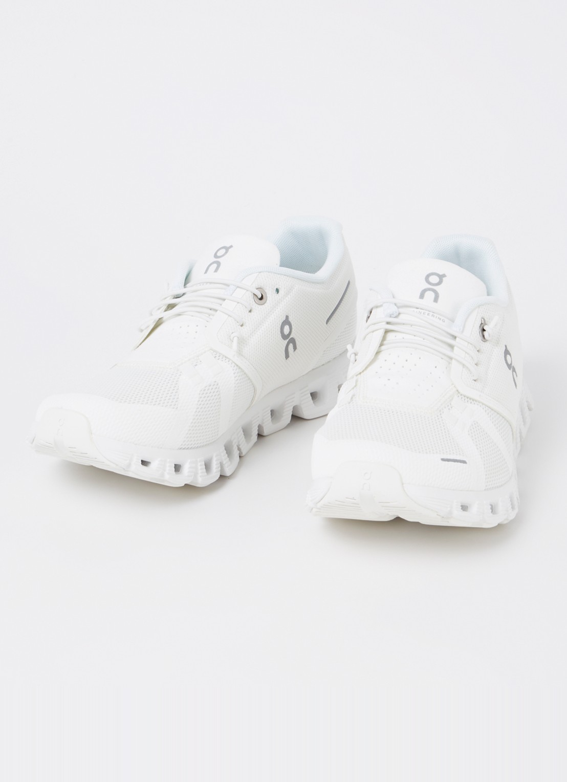 On Cloud 5 sneaker met mesh details - detail wit