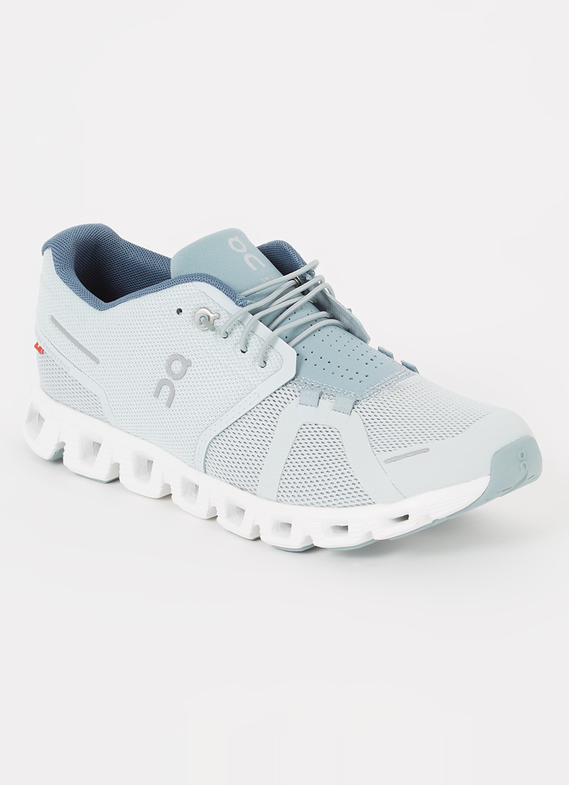 On Cloud 5 sneaker met mesh details - voorkant 5 grijs