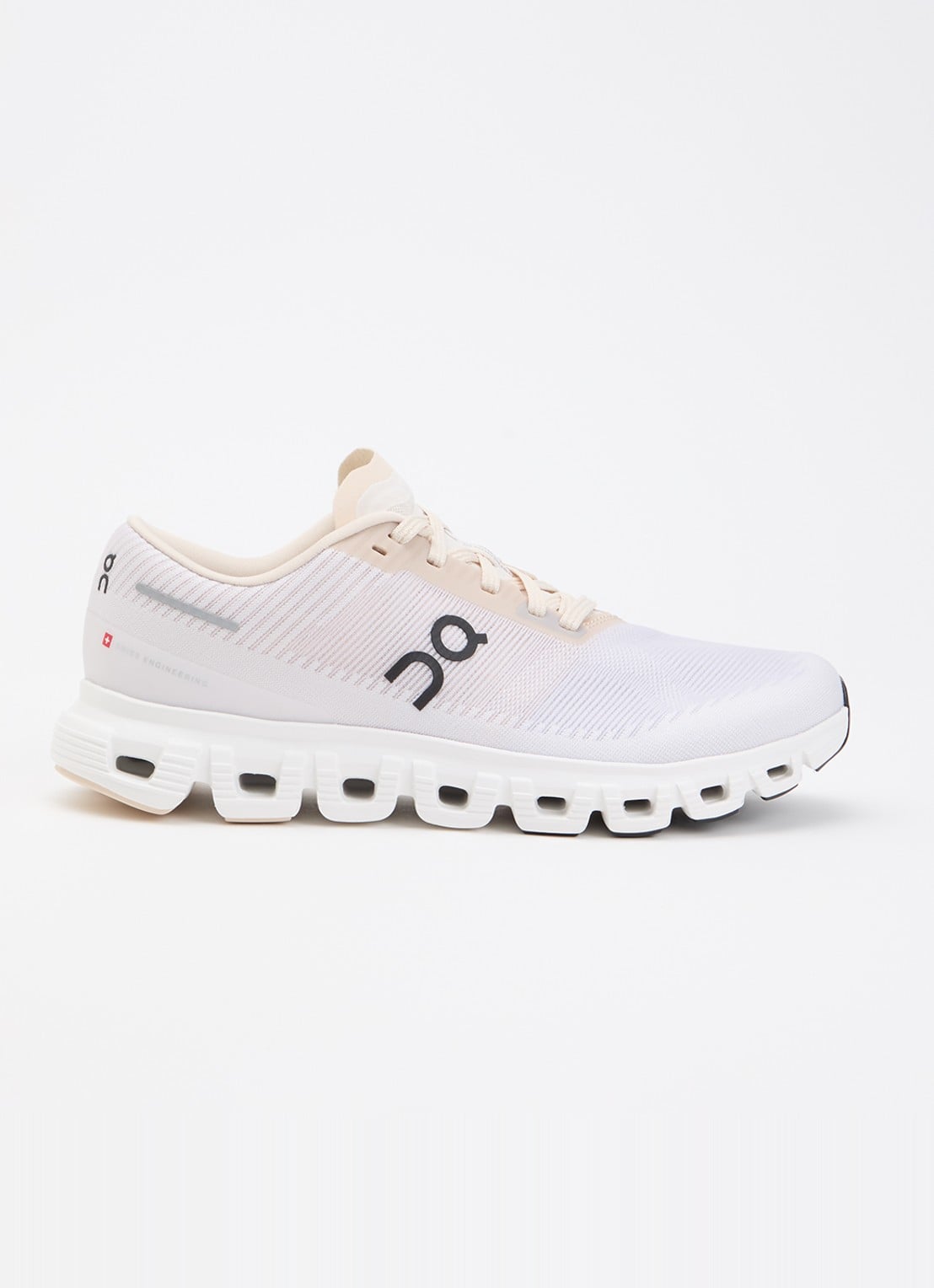 On Cloud 6 Push sportschoen van mesh met logo  - voorkant zand