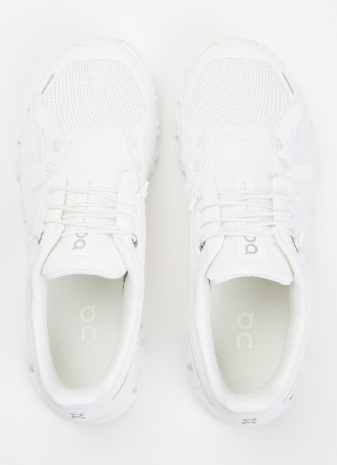 On Cloud 6 sneaker met gebreid bovenwerk  - detail 2 wit