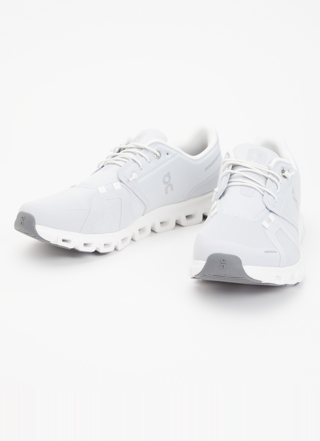 On Cloud 6 sneaker met gebreid bovenwerk - detail 2 wit