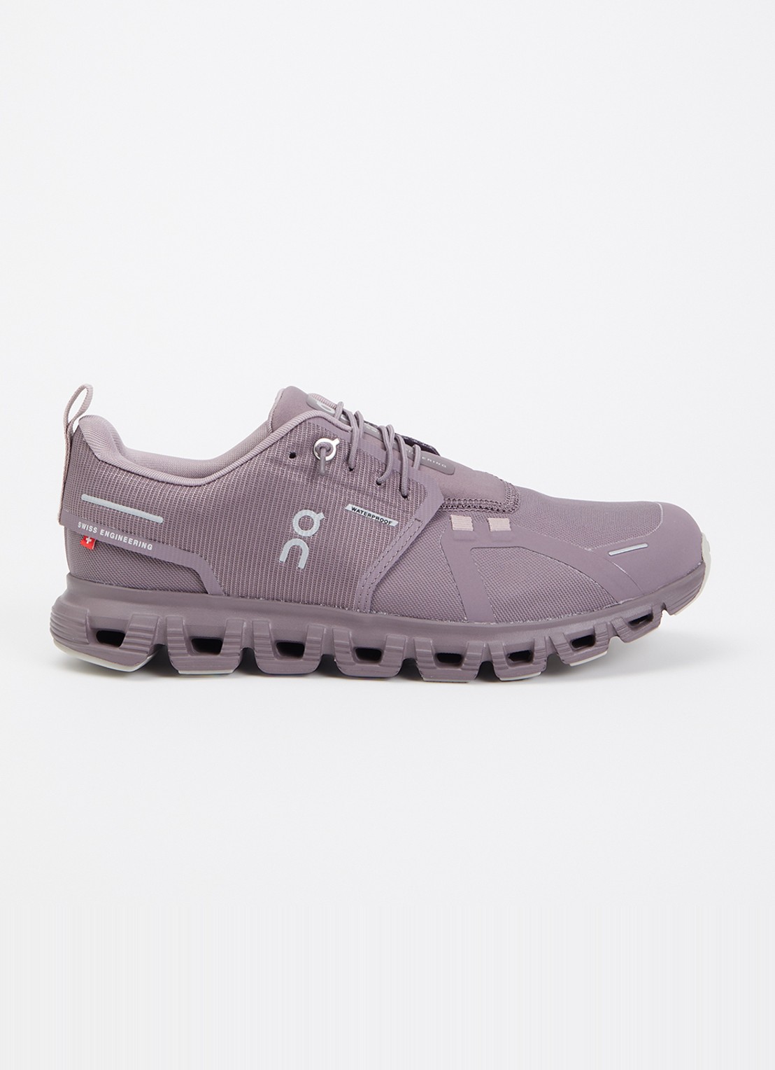 On Cloud 6 sneaker met logo - voorkant lavendel