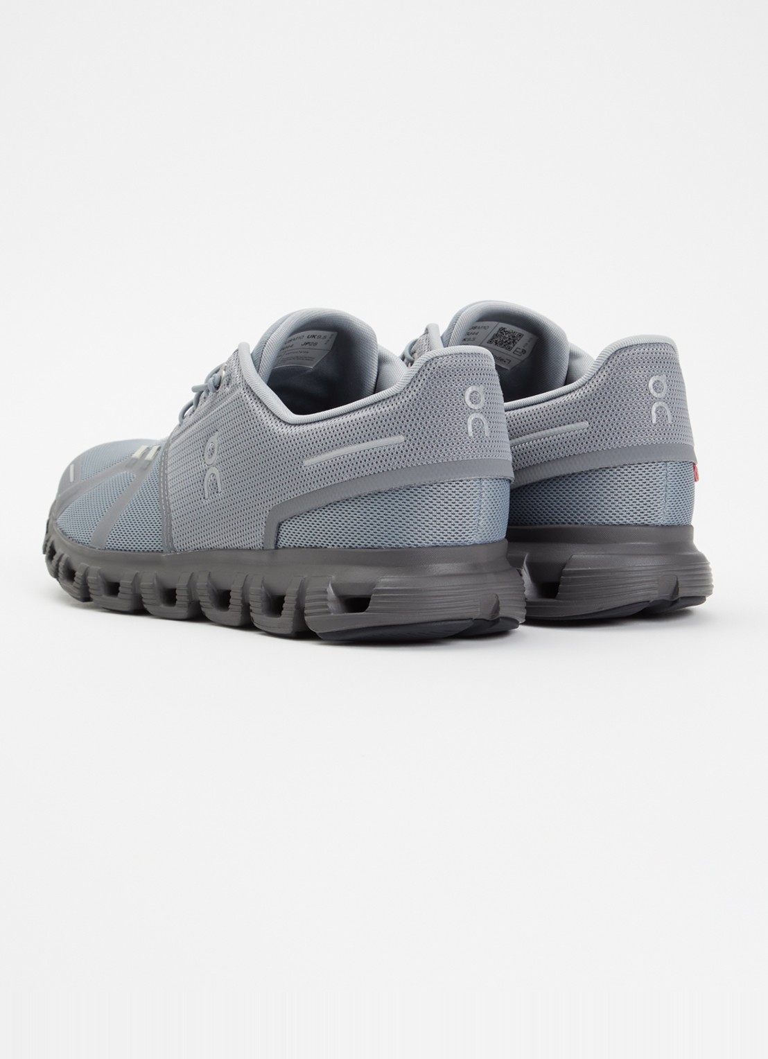 On Cloud 6 sneaker van mesh met logo - achterkant grijs