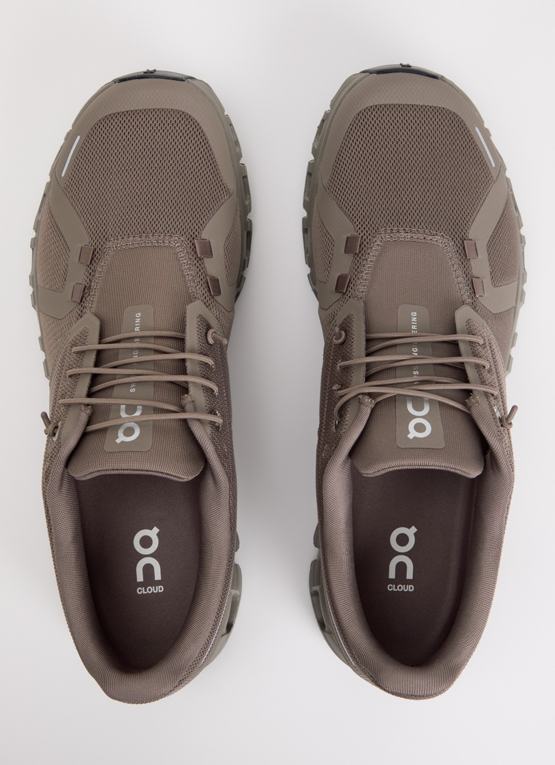 On Cloud 6 sneaker van mesh met logo - detail 2 lichtbruin