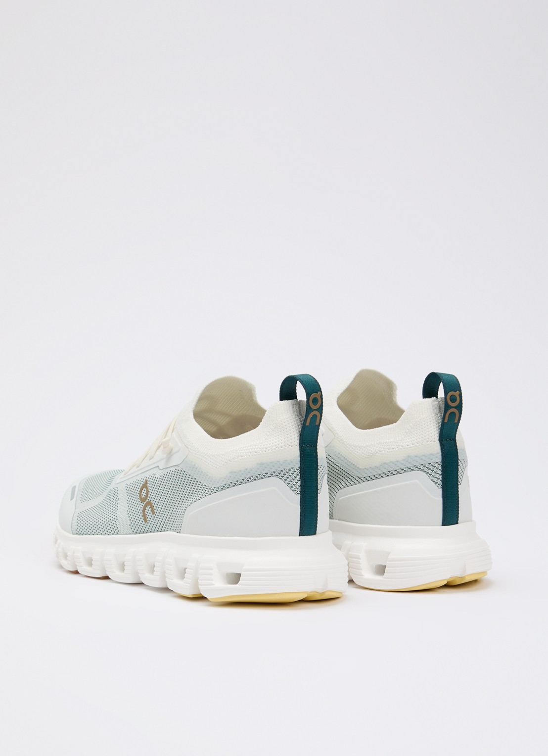 On Cloud 6 Versa sneaker van mesh - achterkant 5 blauwgrijs