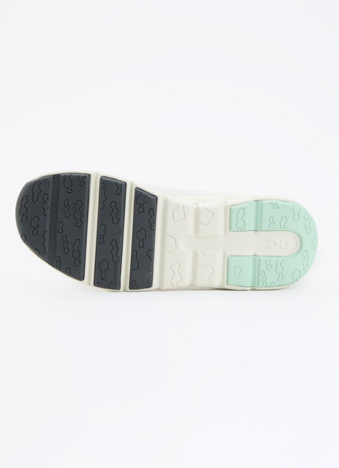 On Cloudleap sneaker met gebreid bovenwerk - detail mint