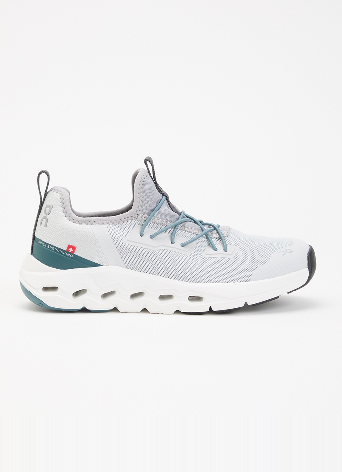 On Cloudleap sneaker van mesh - voorkant grijs