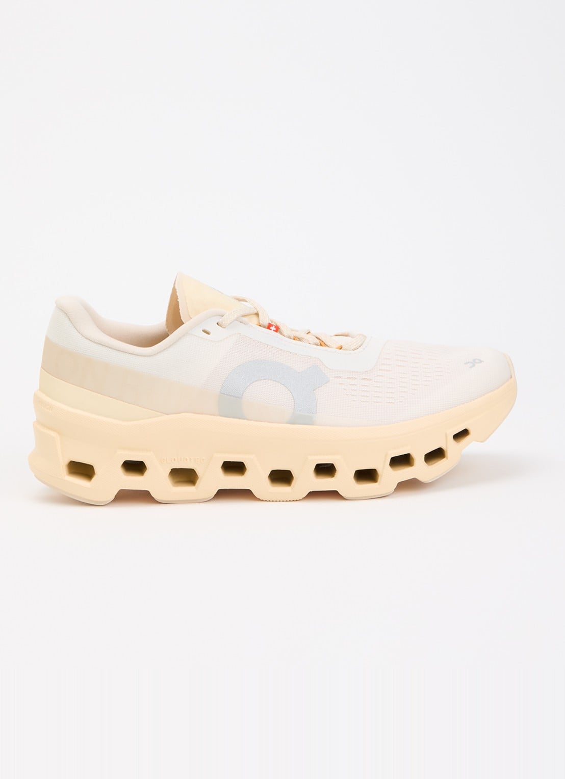 On Cloudmonster 1 hardloopschoen van mesh met logo  - voorkant wit