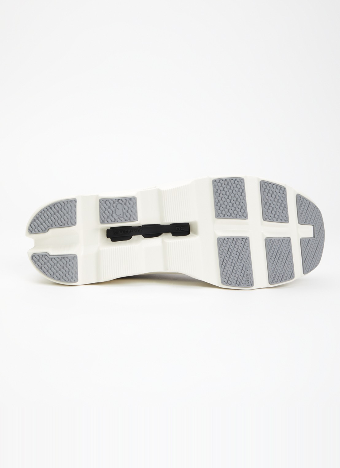 On Cloudmonster sneaker van mesh met logo - detail 3 lichtgrijs