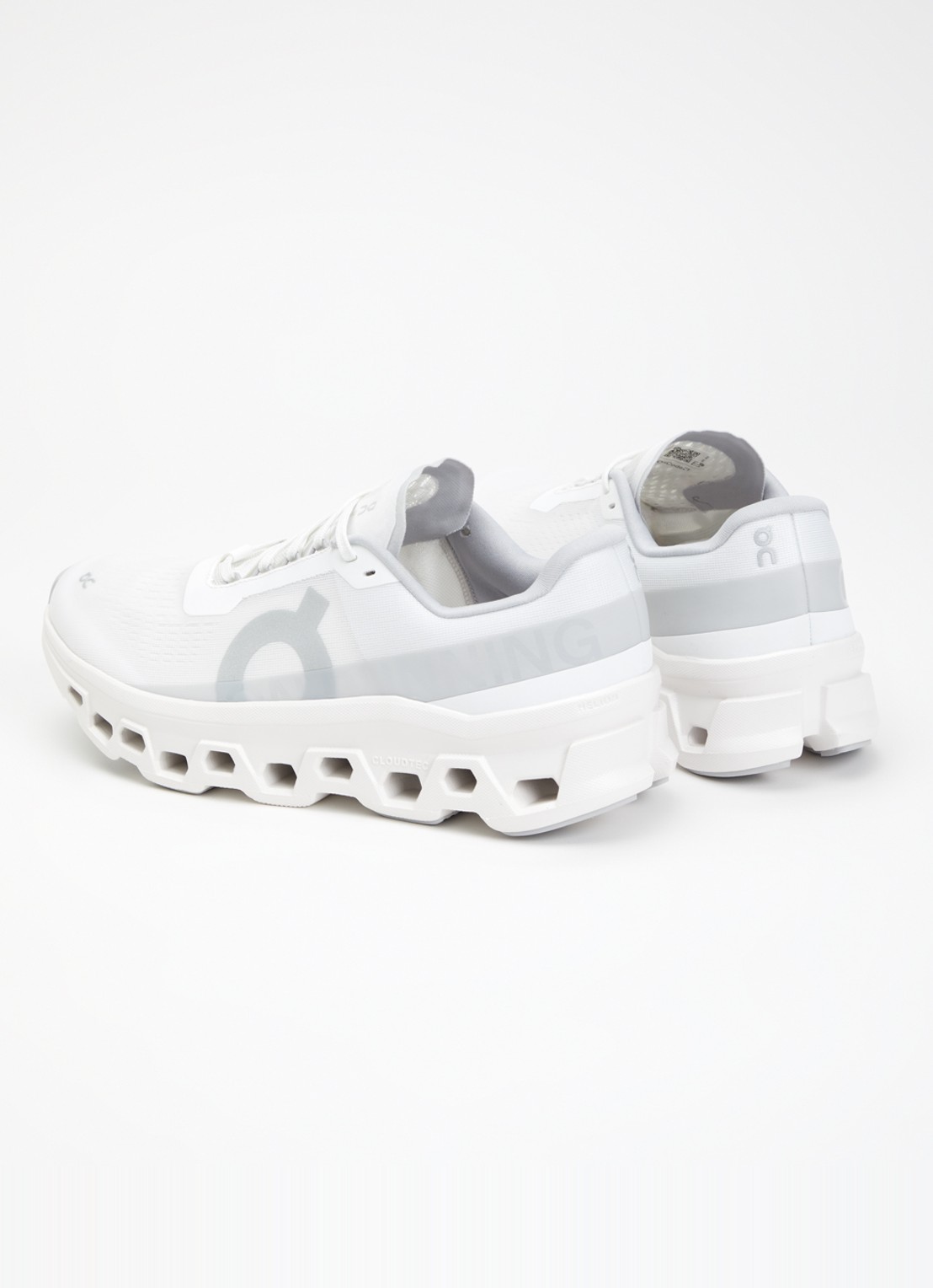 On Cloudmonster sneaker van mesh met logo - achterkant 5 wit