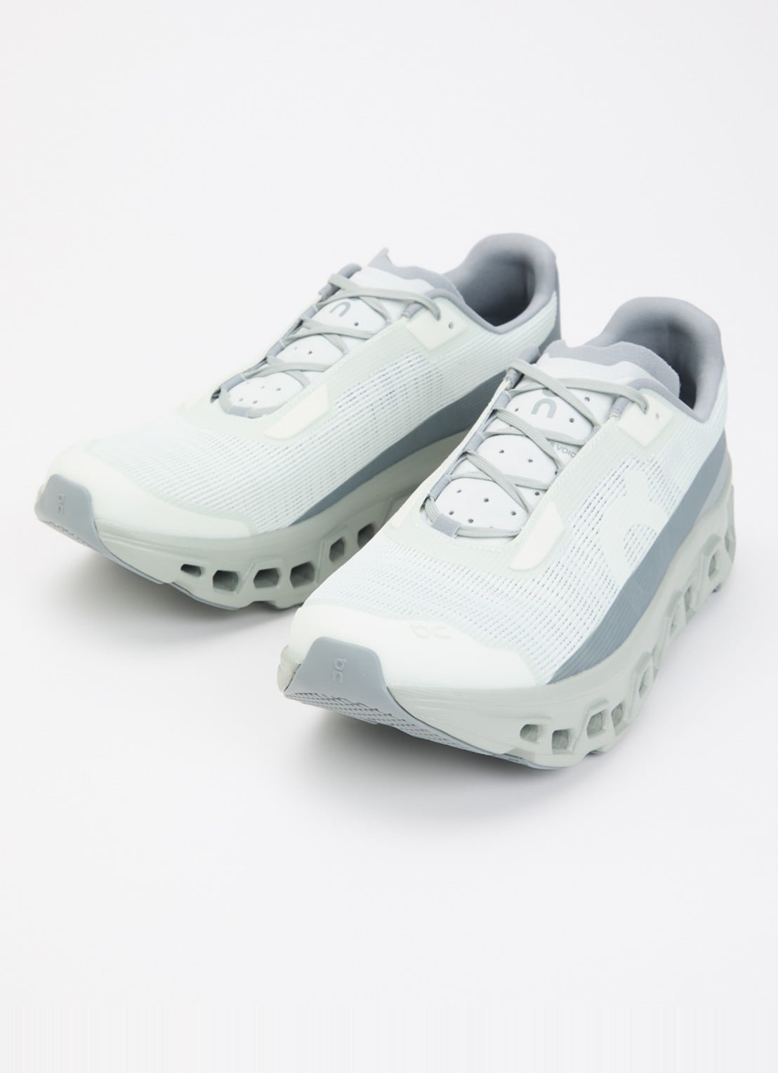 On Cloudmonster Void sneaker van mesh met logo - detail mint