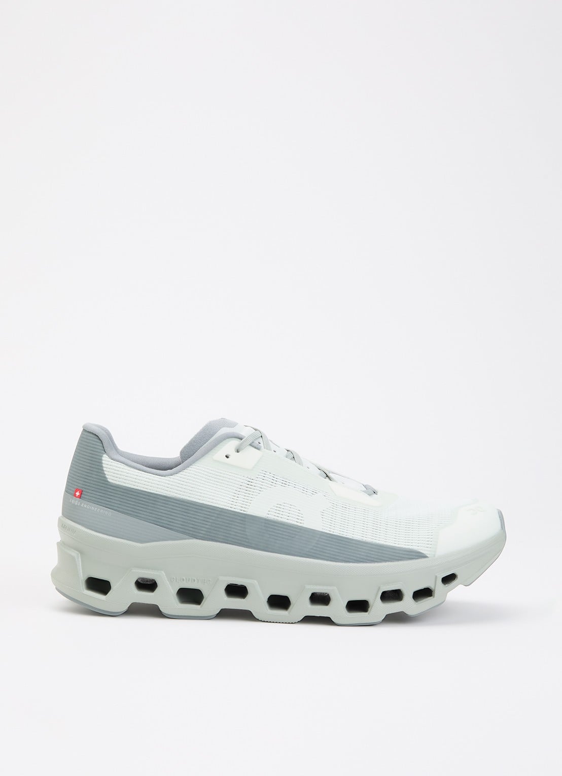 On Cloudmonster Void sneaker van mesh met logo - voorkant 4 mint
