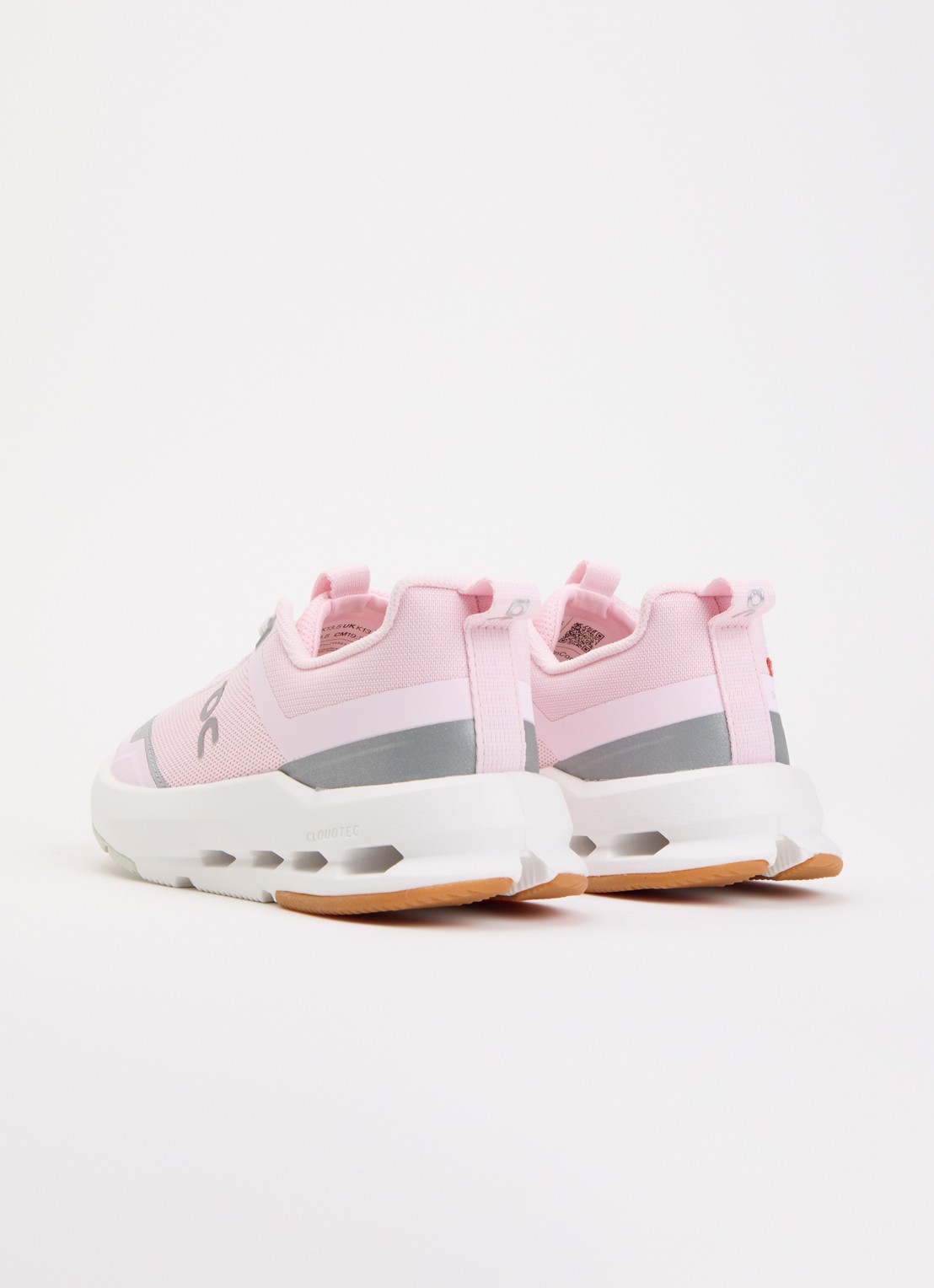 On Cloudnova sneaker van mesh met logo - achterkant 3 roze