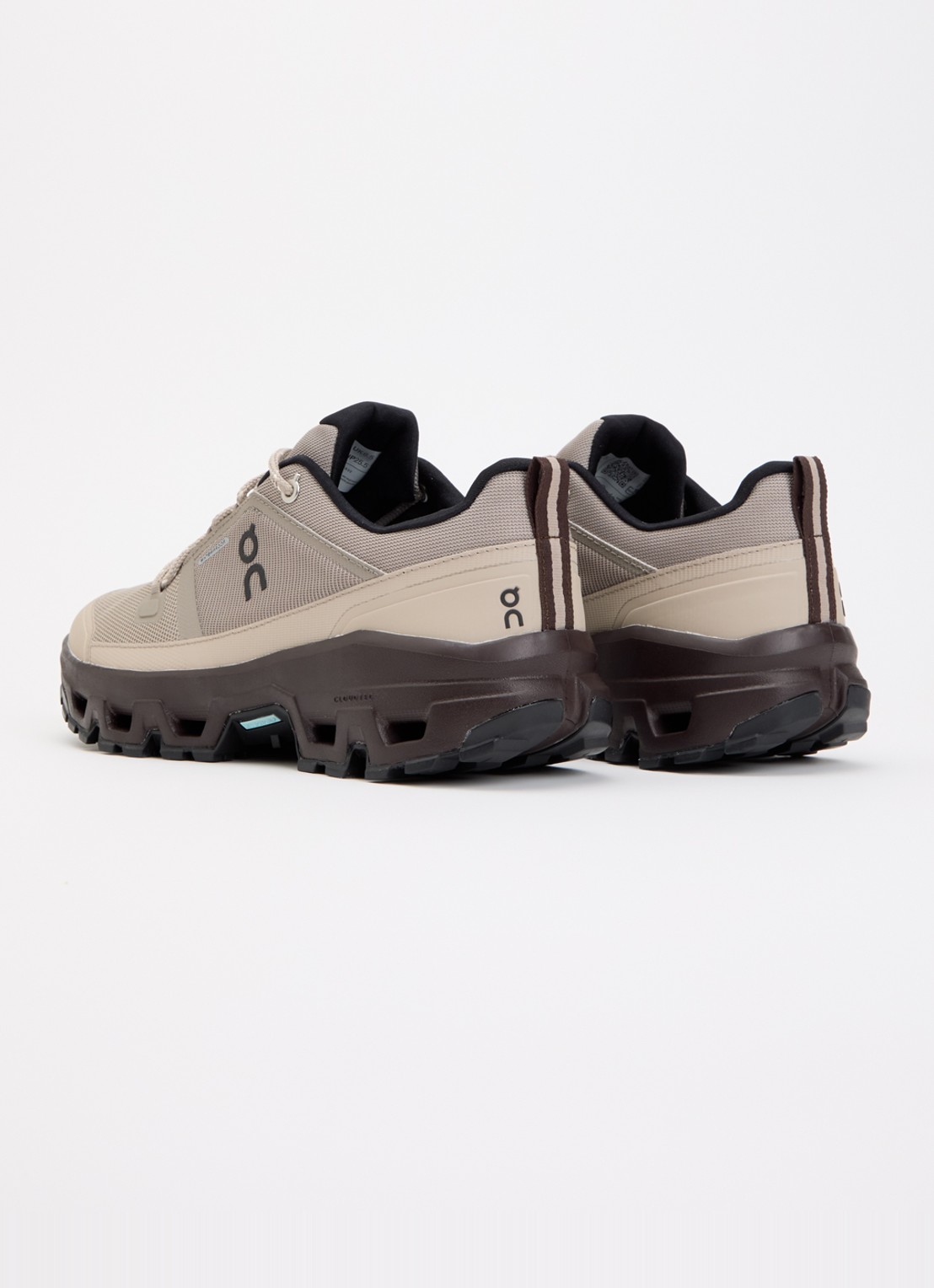 On Cloudrock low hiking sneaker van mesh  - achterkant bruin
