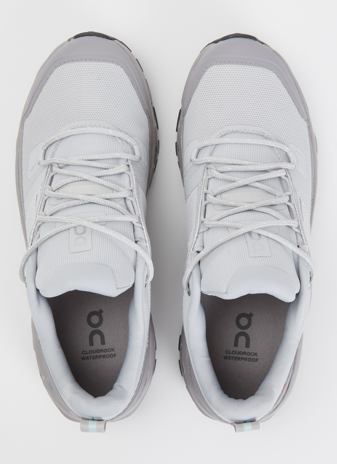 On Cloudrock sneaker met gebreid bovenwerk en logo - detail 2 grijs