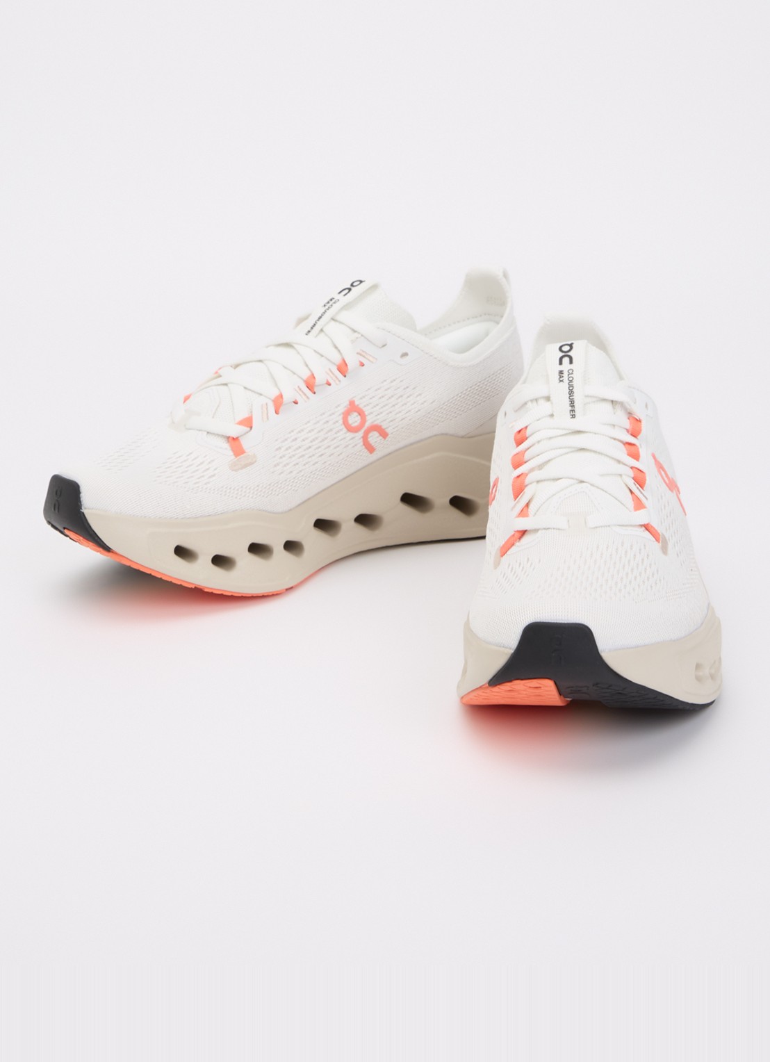 On Cloudsurfer Max sneaker met gebreid bovenwerk - detail 3 creme