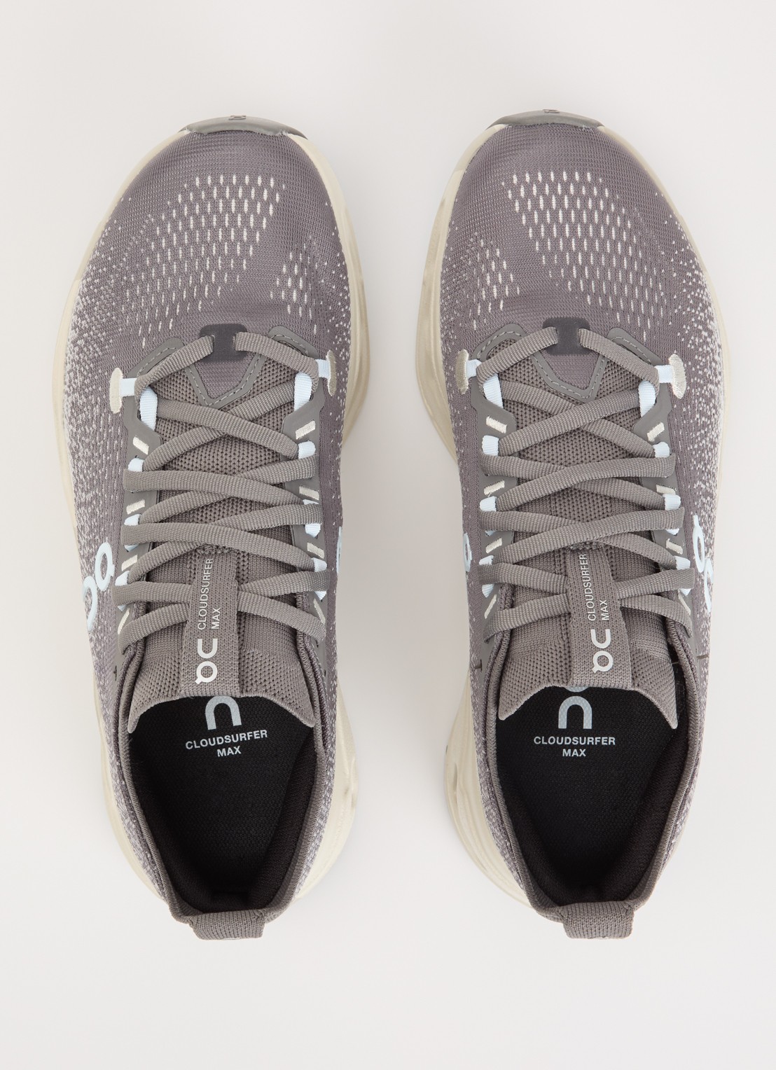 On Cloudsurfer Max sneaker met gebreid bovenwerk - detail 2 antraciet